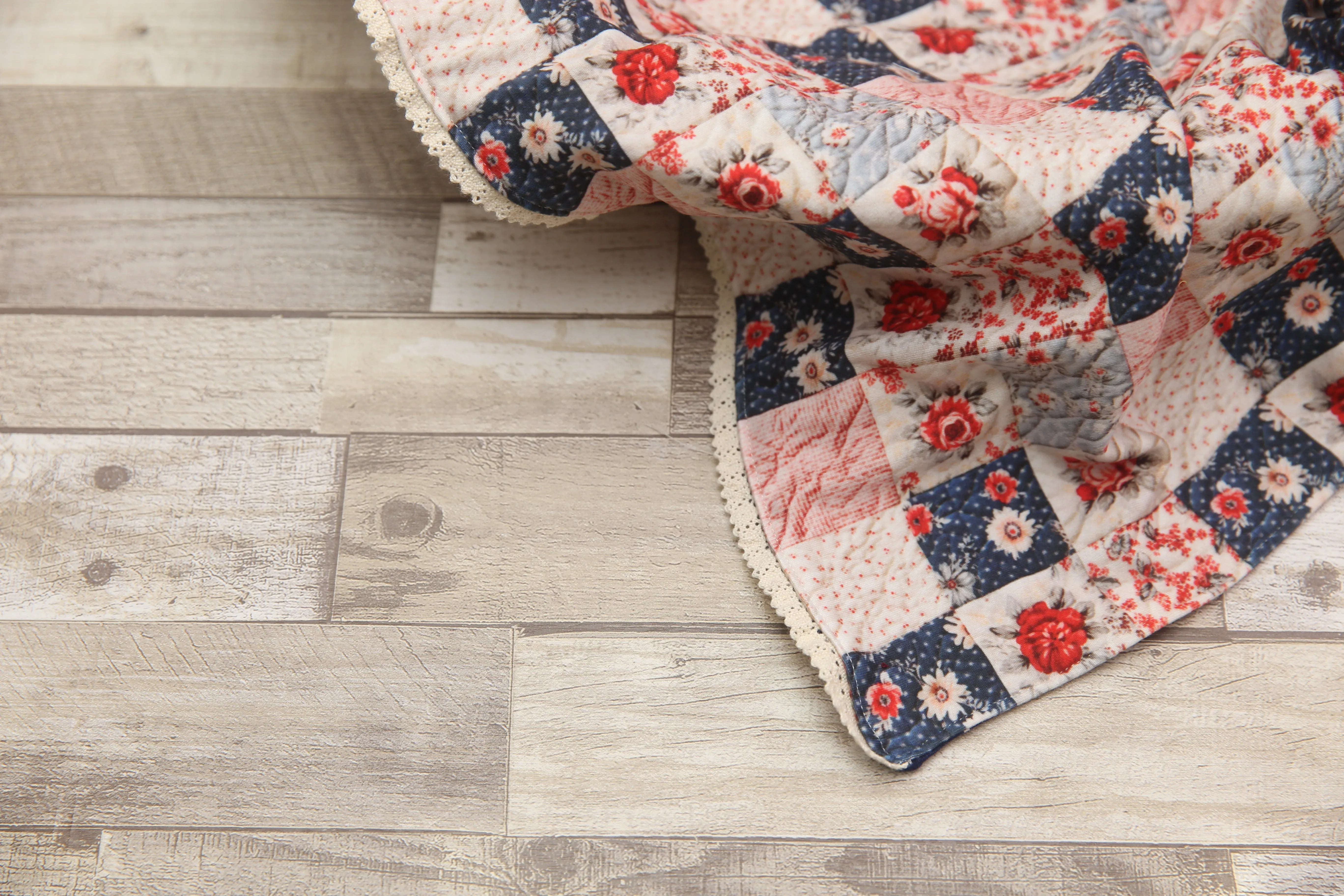 "Quilted" Layer, Basket Stuffer, Blanket- Polka Dot Rose- Made to order