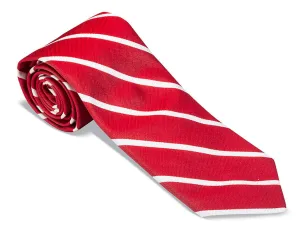 Red/White Buckingham Striped Necktie - F2795