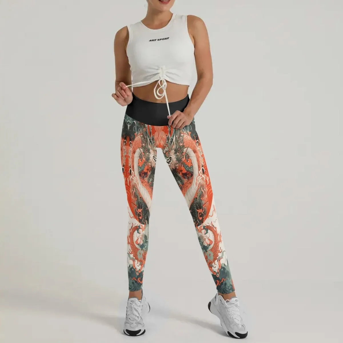 Rising Red Dragon Leggings