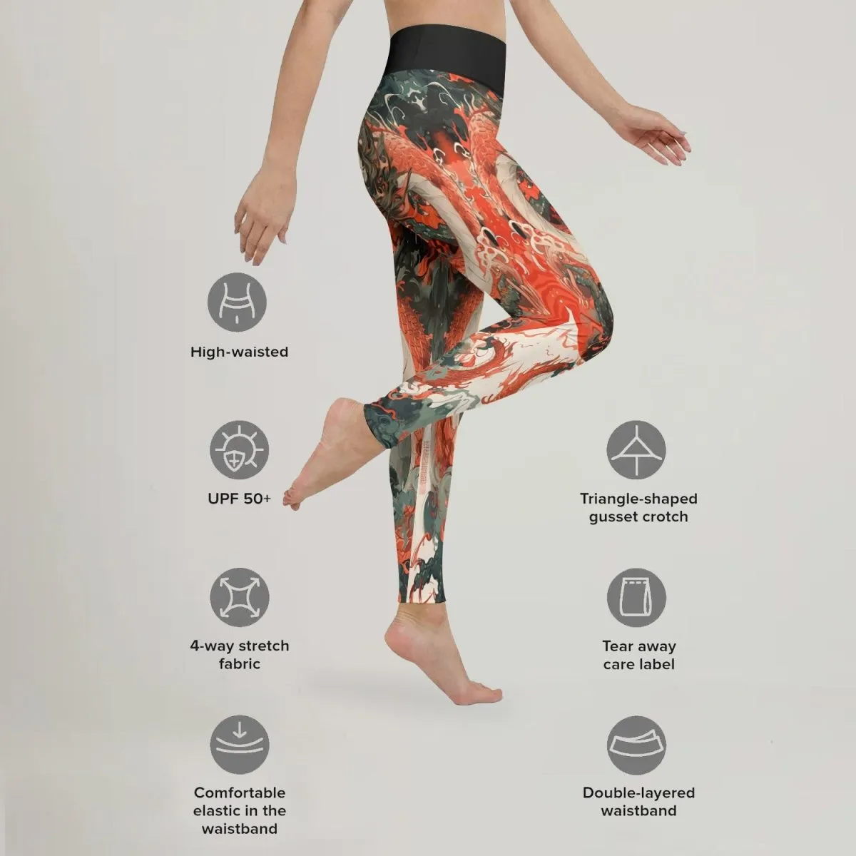 Rising Red Dragon Leggings