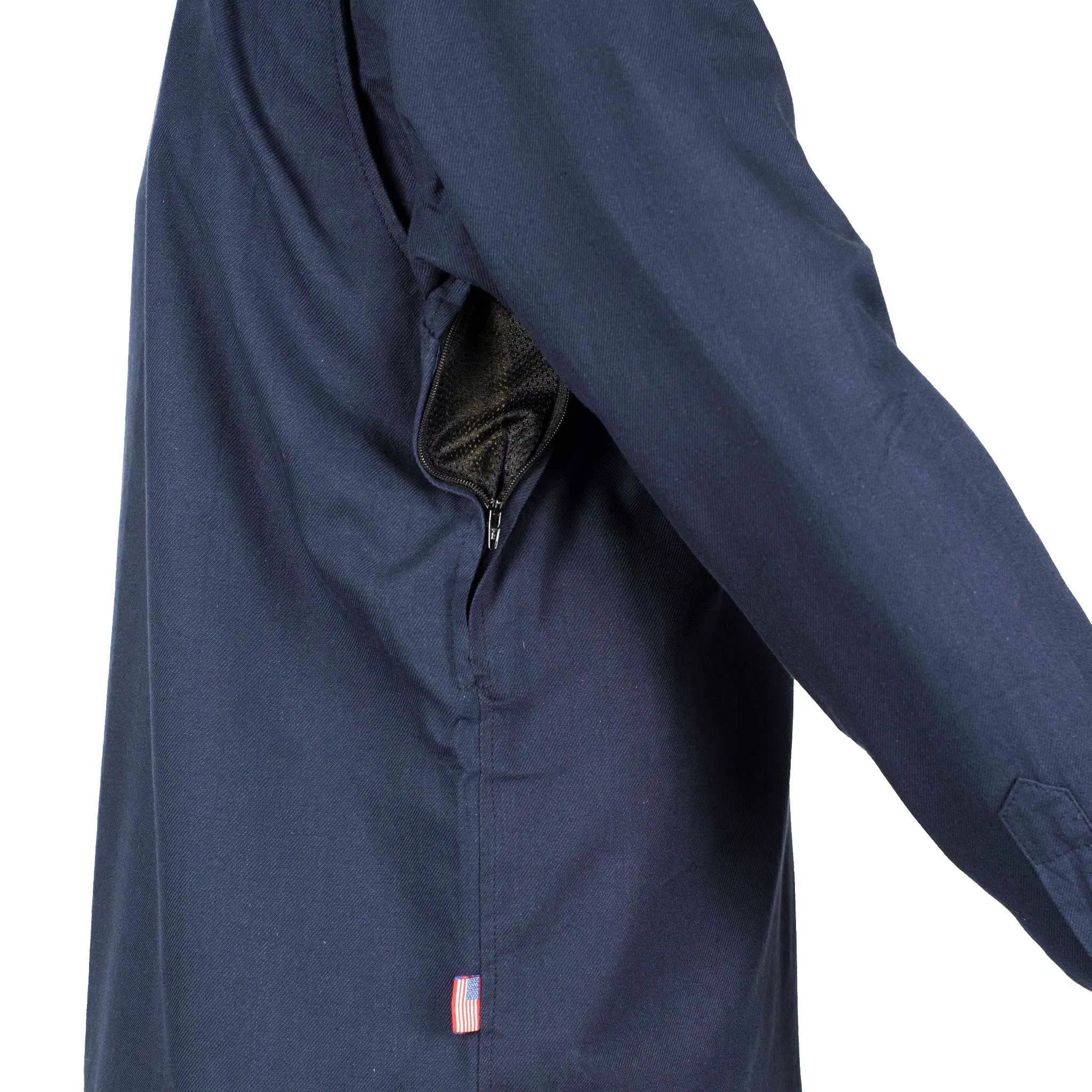 SALE Protective Flannel Shirt - Dark Navy Blue Solid with Pads