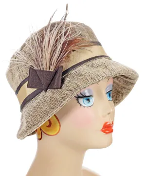 Samantha Hat Style - Bongo in Beige Upholstery (One Medium / One Large Left!)