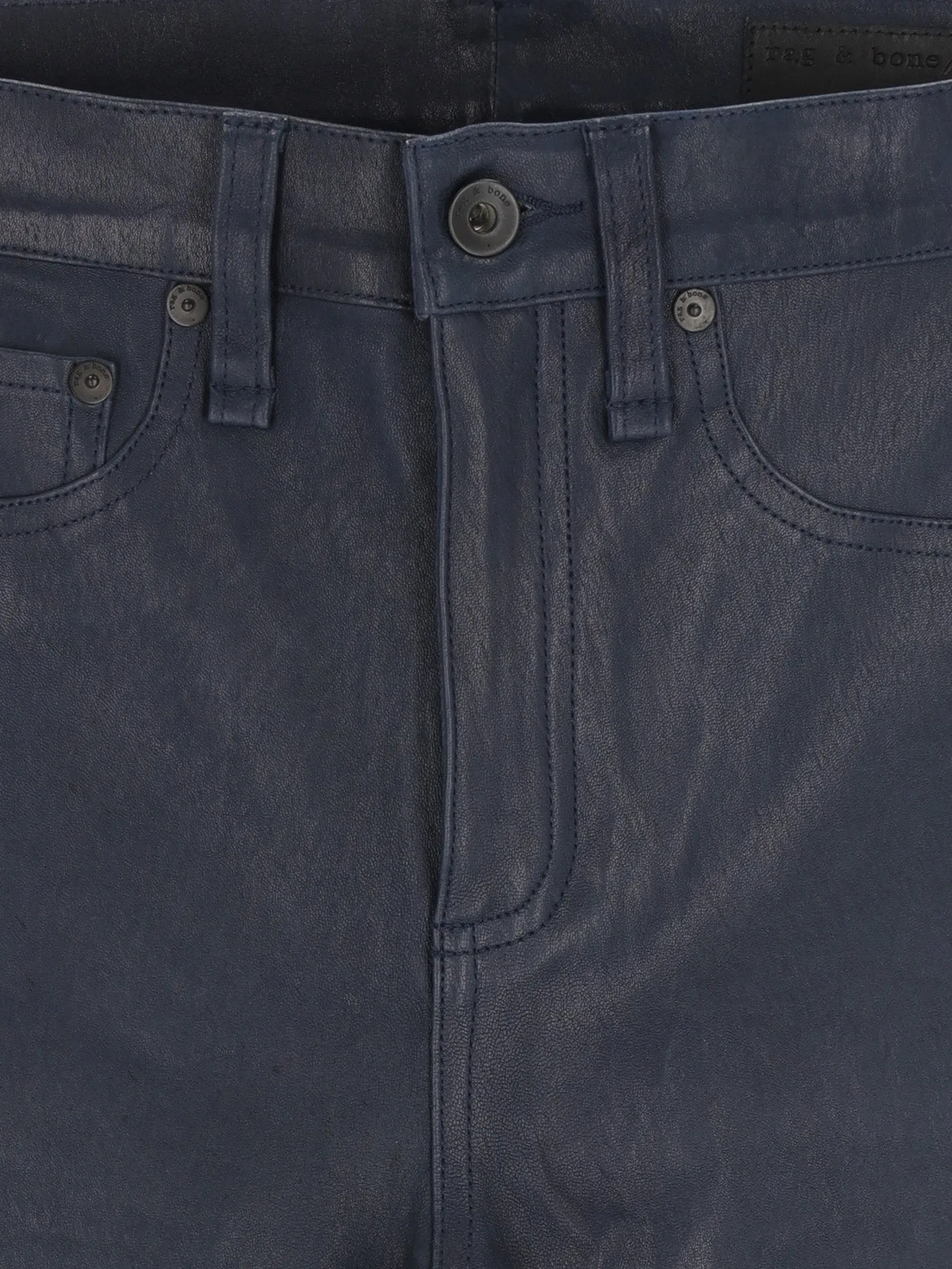 skinny-cut leather trousers