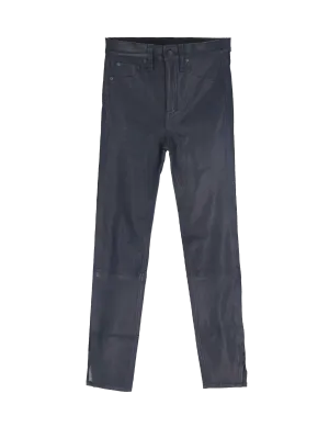 skinny-cut leather trousers