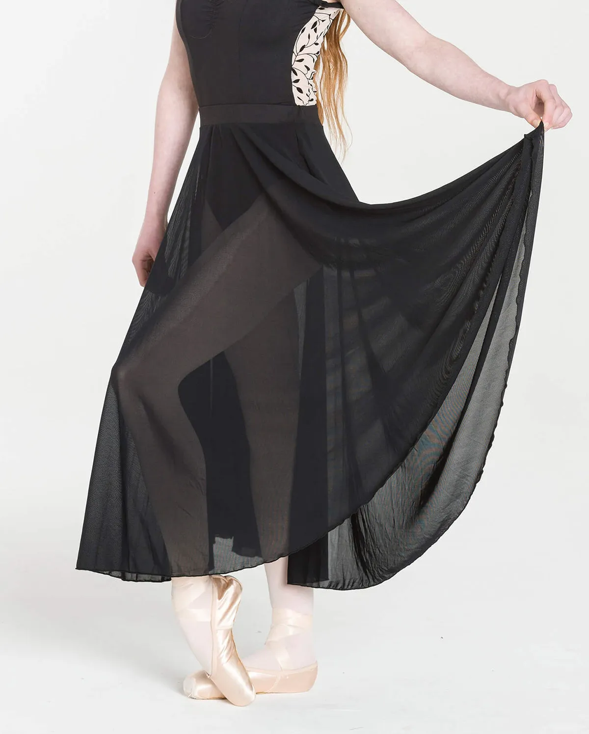 Studio 7,  Rehearsal Mesh Skirt, Childs, BLACK, TCFS03