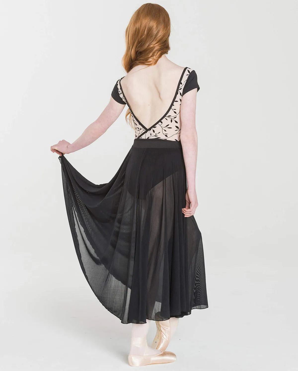 Studio 7,  Rehearsal Mesh Skirt, Childs, BLACK, TCFS03