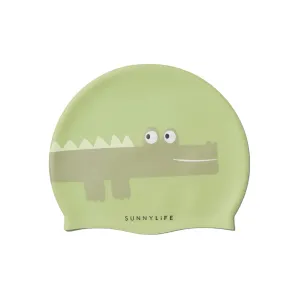 Sunnylife Kids Swimming Cap Cookie The Croc Light Khaki S41SCCRC