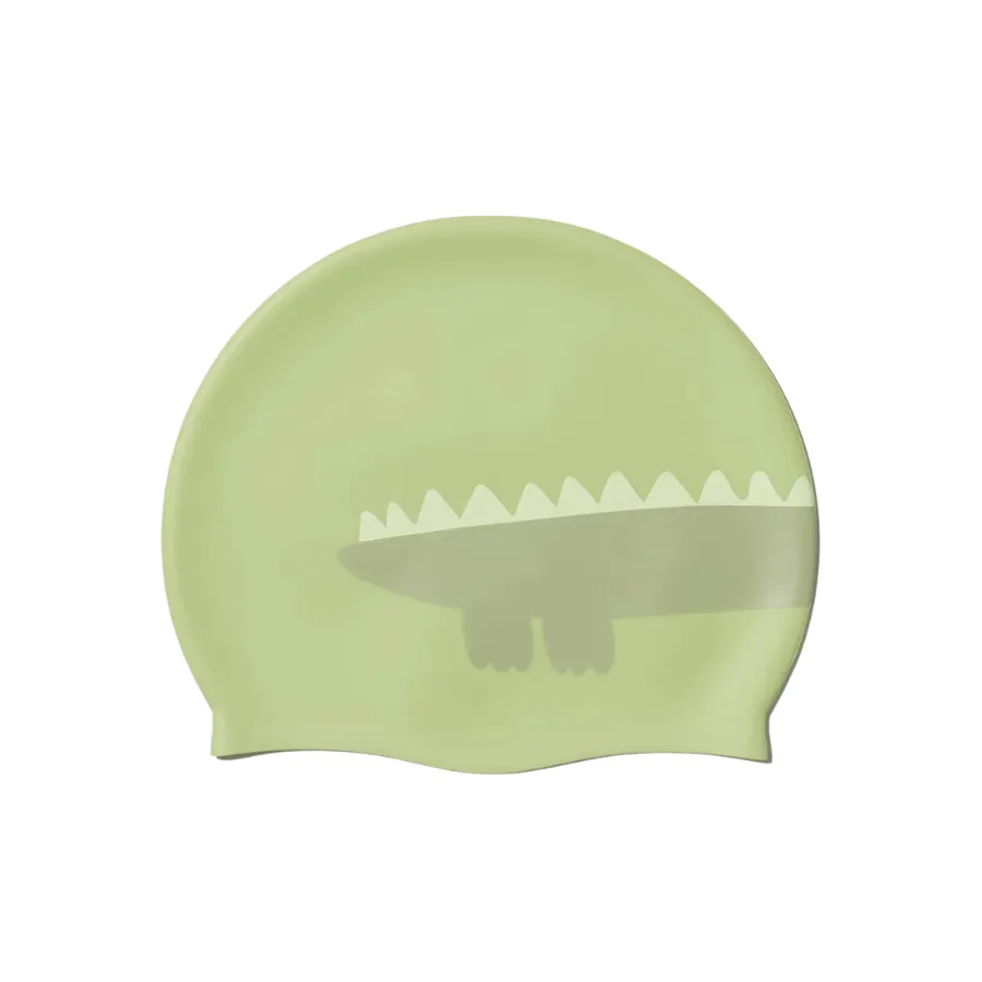 Sunnylife Kids Swimming Cap Cookie The Croc Light Khaki S41SCCRC