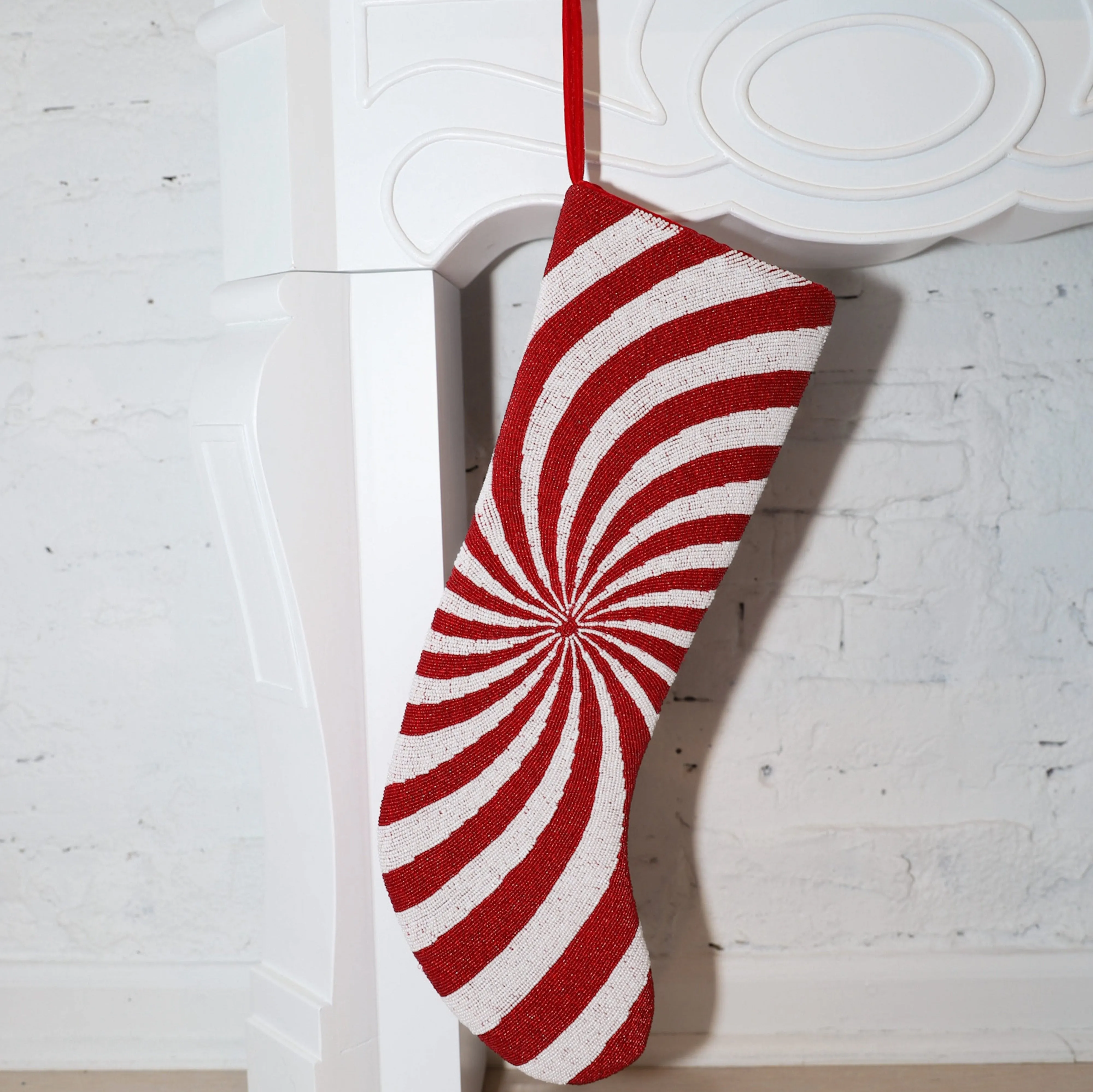 Swirl Stocking ✦ Candycane