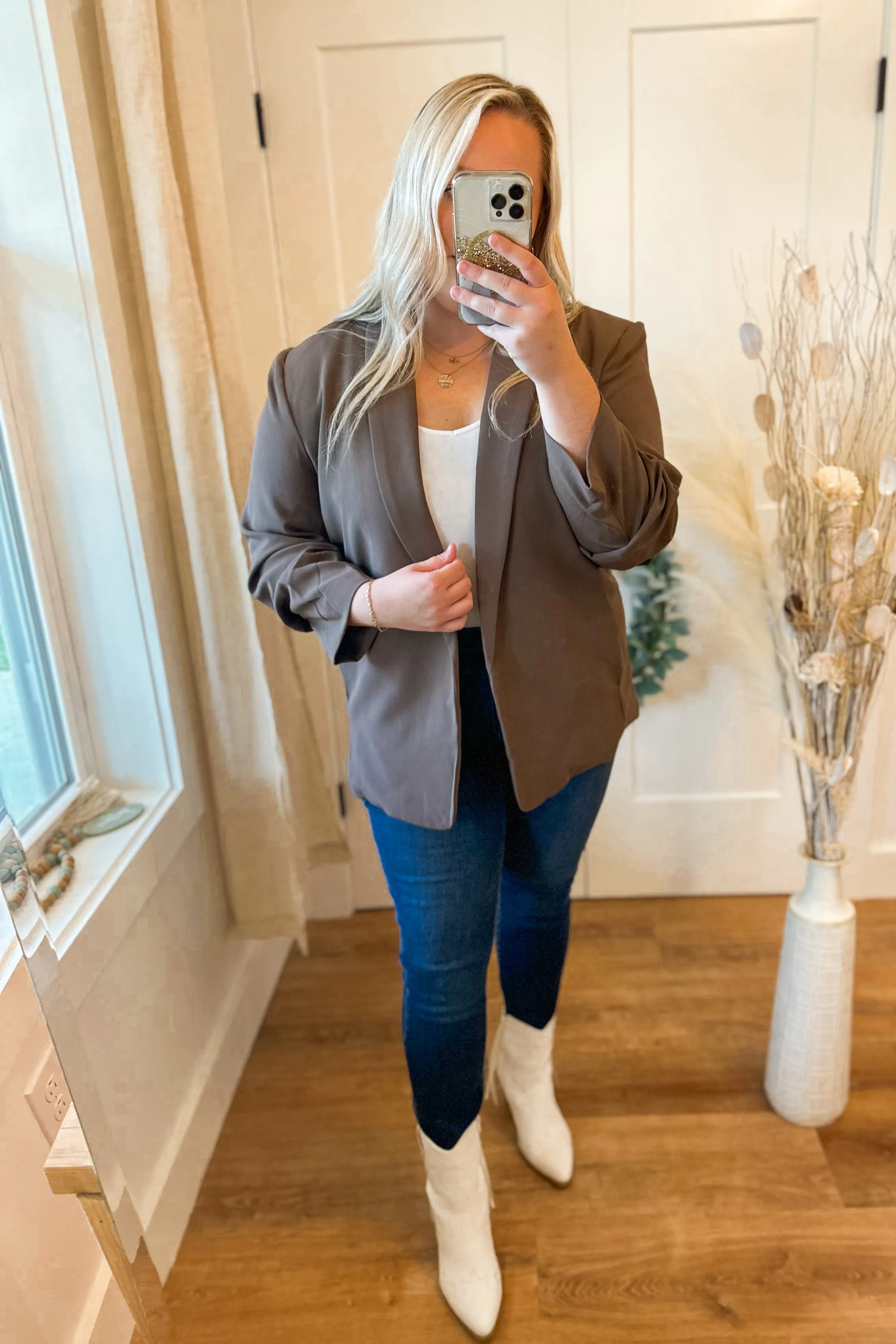 Thomas Classic Blazer with Shawl Lapel Collar and Pockets *FINAL SALE*