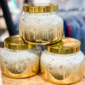 White Glimmer Petite 8oz Volcano Candle
