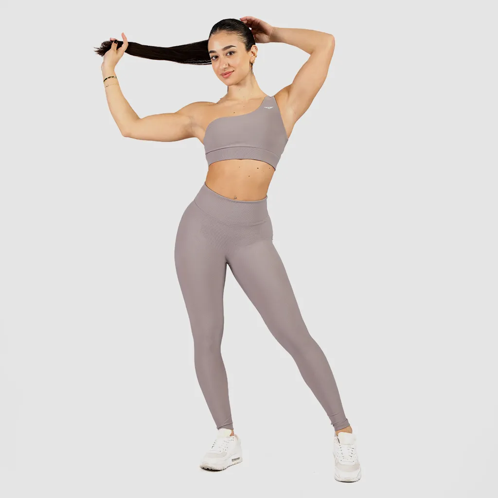 WOMEN-ELITE-RIBBED-ASYMMETRICAL-BRA (LIGHT PURPLE)