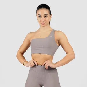 WOMEN-ELITE-RIBBED-ASYMMETRICAL-BRA (LIGHT PURPLE)